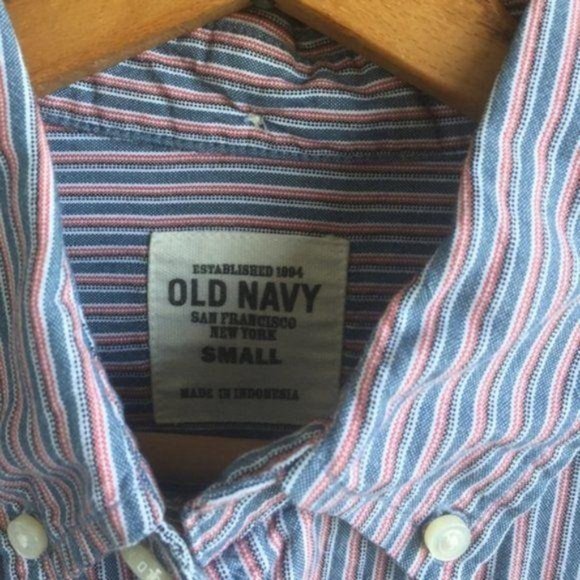 Old Navy Striped Dress Shirt Men's - Picture 4 of 6